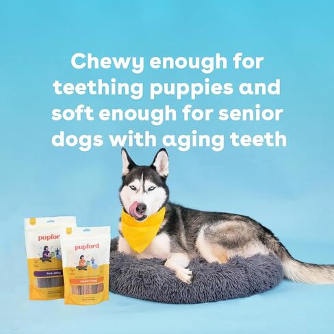 Pupford Pork Jerky for Dogs & Puppies, All-Natural, Healthy Dog Treats, No Fillers, Made in USA (10 oz) in Kuwait