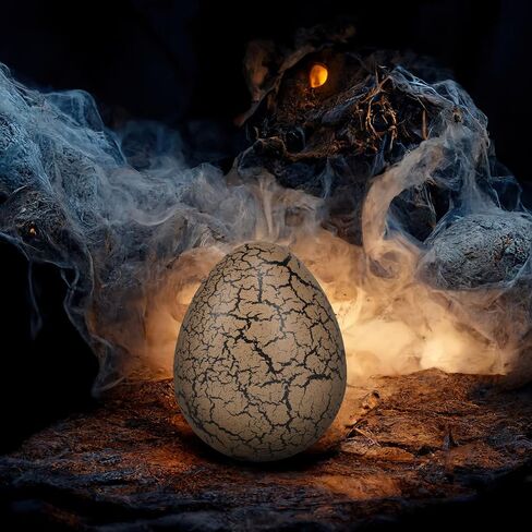 Surprise Growing Dragon Hatch Egg Kids Novelty Toy - Pack of 2, Black in Saudi Arabia