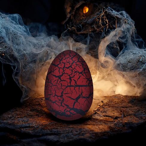 لعبة جديدة للأطفال من Surprise Growing Dragon Hatch Egg - عبوة من قطعتين، باللون الأسود in Kuwait