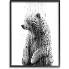 Stupell Industries Bear Water Splash Framed Giclee Art by Annalisa Latella