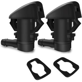 DWARFOO 2 PCS Front Windshield Washer Nozzles, Front Windshield Washer Nozzle Wiper Spray Kit Suitable for Jeep, Replaces OEM: #55157323AA, 55157352AA, 55372143AB, 68260443AA, 55079049AA, 15247800