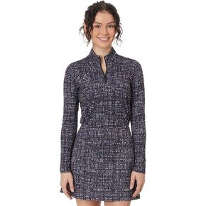 adidas Women's Ultimate365 Printed 1/4-zip Mock Tee