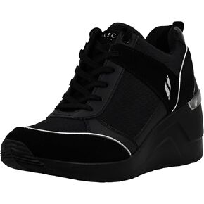 Skechers Women's Million - High N' Fly Sneaker, Black/Black, 6.5 M US