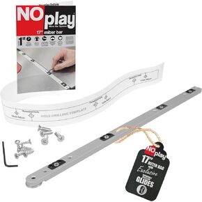 17" NoPlay Aluminum Miter Bars w/Expandable Glides | Standard 3/4" x 3/8" Miter Slot Table Saw Runners | Crosscut Sled Table Saw Miter Bar Set | Miter Bars For Table Saw, Router Table, Band Saw - 2Pk