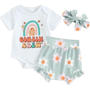 Thorn Tree Newborn Baby Girls Boys Clothes Cotton Suit Cute Baby Kid Infant Romper Play Wear Summer Rainbow Outfits
