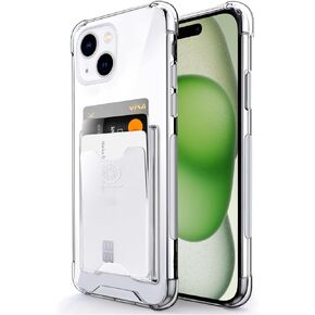 Shields Up Designed for iPhone 16 Pro Max Case, Minimalist Wallet Case with Card Holder (3 Cards) & Ring Stand, [Drop Protection] Slim Protective Cover for iPhone 16 Pro Max (6.9 inch) - Clear in Kuwait