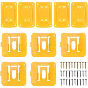 Battery Holder Tool Holder, 5 Packs Battery Mount Holder for Dewalt 20V 60V Battery 5 Packs Tool Storage Wall Mount for Dewalt 18v Tools