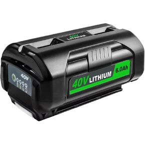 6.0Ah Ryobi 40V Battery Lithium Ion Replacement for Ryobi 40v Battery OP4060 OP4040 OP4060A OP4015 OP4026A OP40201 OP4050A OP4015 OP4030 OP40401 Cordless Power Tools Battery