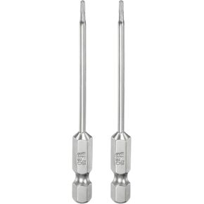 HARFINGTON 2pcs T20 Security Torx Bit 1/4" Hex Shank 3" Long S2 Steel Magnetic Tamper Resistant Star Bits Screwdriver Torx Head with Hole for Driver Drill Bits Remove Fastening Screws
