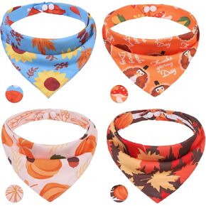PAWCHIE 4th of July Dog Bandanas Small Reversible Styles American Flag Pet Triangle Scarf Bibs - Patriotic Bandana Kerchief Set Accessories for Dogs, Puppy, Cats