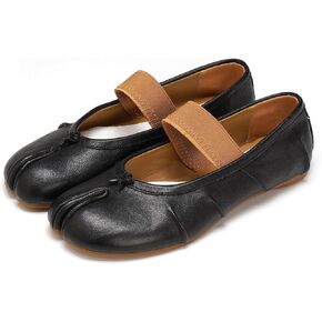 Split Toe Tabi Shoes Womens Flats, Wide Slip on Walking Ballerina Barefoot Moccasins Slippers