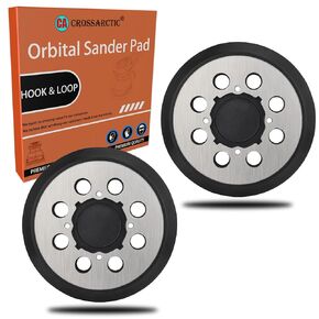 2 Pack Orbital Sander Replacement Pad for DeWalt DWE6421 6421K DWE6423 6423K DCW210B DWE64233 N329079, 5 Inch 8 Hole Hook and Loop Metal Replacement Pads for Orbital Sander