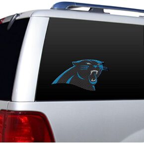 Fremont Die NFL Carolina Panthers Window Film, Large: 12", Team Colors