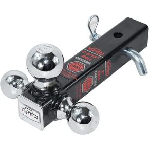 TOPTOW 64172HP Trailer Receiver Hitch Triple Ball Mount, Black Balls, with Hitch Pin, Fits for 2 inch Receiver…