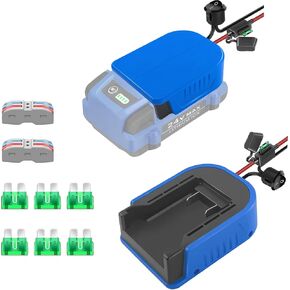 2 Packs Power Wheel for Kobalt 24V Max Battery Adapter, for Power Wheels DIY Converter Kit with Fuses & 14AWG Wire & Control Switch Use for DIY Ride On Cars, Modified RC Toys, Rc Truck, Robotics