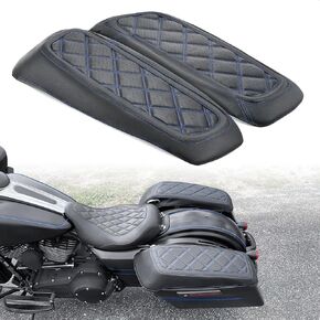 Saddlebag Lid Bra Protective Covers Compatible with Harley Davidson 2014-2023 Touring Road Glide FLTRX Electra Glide FLHT Road King FLHR Street Glide FLHX and Tri Glide Models, Black Stitching