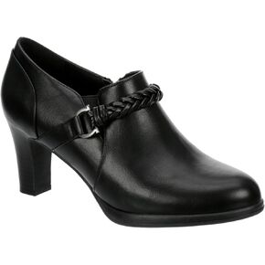Elyssa - Women's Low Cut Chunky Heeled Ankle Bootie