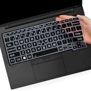 Keyboard Cover for Lenovo Thinkpad E14 Gen 5, Thinkpad T14 T14s Gen 4/3,L14 P14s Gen 3, ThinkPad X1 Yoga Gen 8/7, Thinkpad x1 Carbon Gen 11/10 14"(Not Fit T14 L14 P14s Gen 2 1) Ombrepink