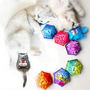 Cat Toys Catnip Toys Soft Plush Mouse Catmint Interactive Cat Kicker Toys with Crinkle Sound for Indoor Kitten Cats (8Mixed Colors)