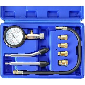 DASBET Petrol Gas Engine Cylinder Compression Tester 0-300 PSI 3" Gauge Kit Auto Tool with O Ring