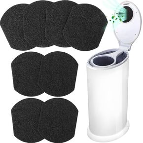 AIERSA 8Pcs Diaper Pail Deodorizer for Ubbi,Diaper Pail Odor Eliminator,High Adsorptivity Diaper Trash Can Odor Control,Activated Charcoal Filter Odor Absorber Compatible with Ubbi Diaper Pail