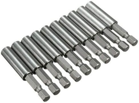 10 قطعة حامل بت مغناطيسي تمديد المقبس أدوات كهربائية سداسية 1/4 بوصة in Kuwait