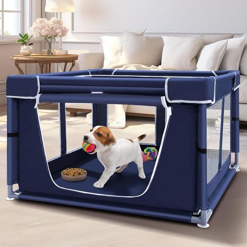 Dog Playpen, Puppy Playpen 40 × 40 inch, 25 Inch Height Pet Playpen for Small Dogs, Keep Pets Secure in Saudi Arabia