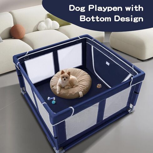 Dog Playpen, Puppy Playpen 40 × 40 inch, 25 Inch Height Pet Playpen for Small Dogs, Keep Pets Secure in Saudi Arabia