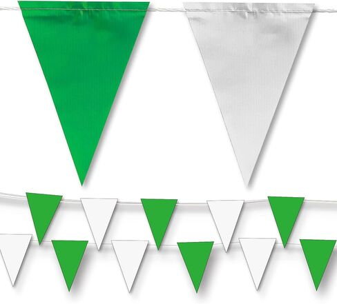 Blue & White Pennant Banner Flags | OSHA 500lb Rated | Strand Fade Resistant 【408FT】 in Saudi Arabia