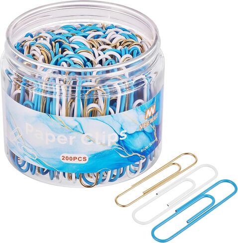 200pcs Large Paper Clips, 2 Inch Jumbo Paper Clip, Ceative Colored Paperclips for Paperwork Office School and Personal Use (Green) in Kuwait