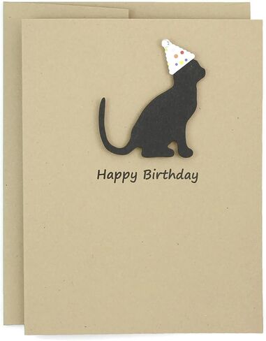 Rottweiler Birthday Card | Black Rottie Dog theme Pet Greeting cards | Confetti Party Hat in Kuwait