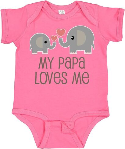 inktastic My Papa Loves Me Grandchild Baby Bodysuit in Saudi Arabia