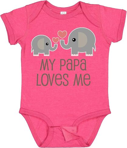inktastic My Papa Loves Me Grandchild Baby Bodysuit in Saudi Arabia