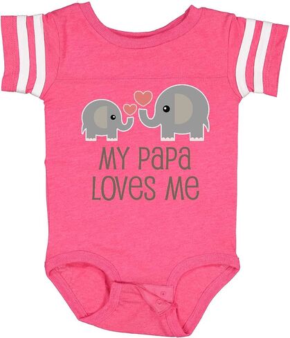 inktastic My Papa Loves Me Grandchild Baby Bodysuit in Saudi Arabia
