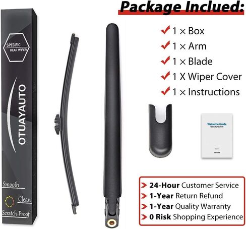 OTUAYAUTO Replacement for Ford Escape 2013-2021, Ford Explorer 2011-2019, Rear Windshield Back Wiper Arm Blade Set OEM BB5Z17526-C in Kuwait
