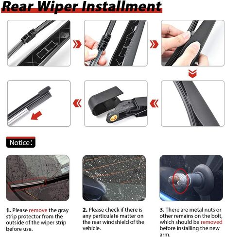 OTUAYAUTO Replacement for Ford Escape 2013-2021, Ford Explorer 2011-2019, Rear Windshield Back Wiper Arm Blade Set OEM BB5Z17526-C in Kuwait