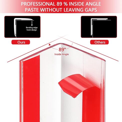 Wall Corner Protector, Clear Self-Adhesive Corner Guards for Walls, 2 PCS 31.5'' / 47.2'' Transparent Wall Corner Guard Edge Protector (31.5'') in Saudi Arabia
