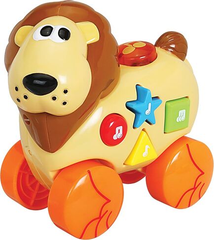Musical Roll Along Lion Playmates, White/Green/Yellow in Saudi Arabia