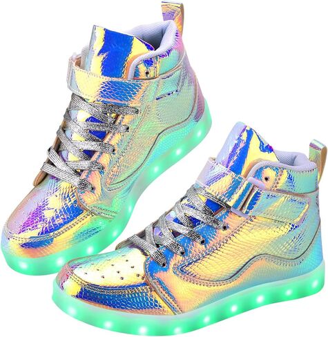 Light Up Shoes Men Women LED Shoes USB Charging Adult Light Up Shoes High Top LED Sneakers Glow in The Dark Shoes for Dancing Party Festivals in Saudi Arabia