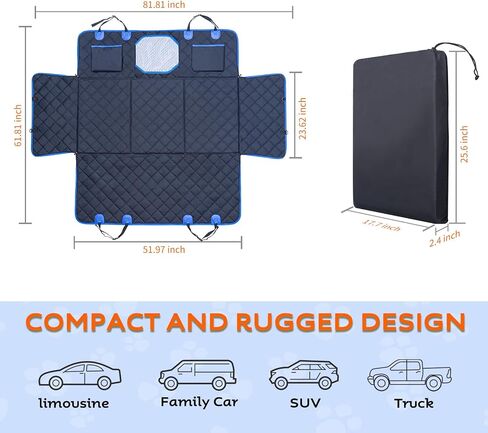 Back seat extender for dogs.hard bottom car seat cover for dogs with Mesh Window and Storage Pocket,dog travel accessories,Supports 400LB Waterproof Dog Hammock for Car Dog Car Bed for Car, SUV, Truck in Saudi Arabia