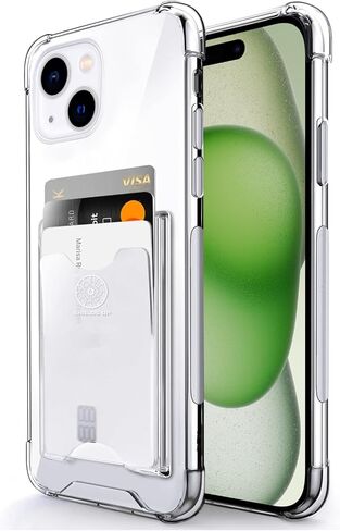 Shields Up Designed for iPhone 16 Pro Max Case, Minimalist Wallet Case with Card Holder (3 Cards) & Ring Stand, [Drop Protection] Slim Protective Cover for iPhone 16 Pro Max (6.9 inch) - Clear in Kuwait