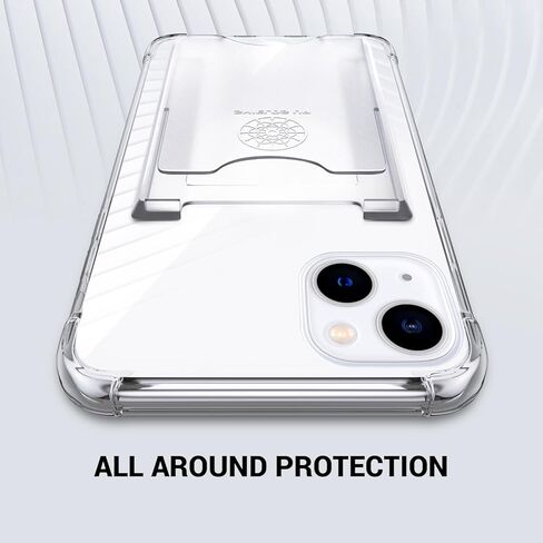 Shields Up Designed for iPhone 16 Pro Max Case, Minimalist Wallet Case with Card Holder (3 Cards) & Ring Stand, [Drop Protection] Slim Protective Cover for iPhone 16 Pro Max (6.9 inch) - Clear in Kuwait