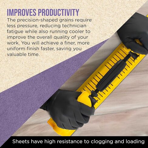Dura-Gold Premium 1500 Grit PSA Purple Film Ceramic Longboard Sandpaper, 2-3/4" Wide Continuous 20 Yard Roll - Self Adhesive Stickyback for Auto & Wood Air File Long Board Sanders, Hand Sanding Blocks in Kuwait