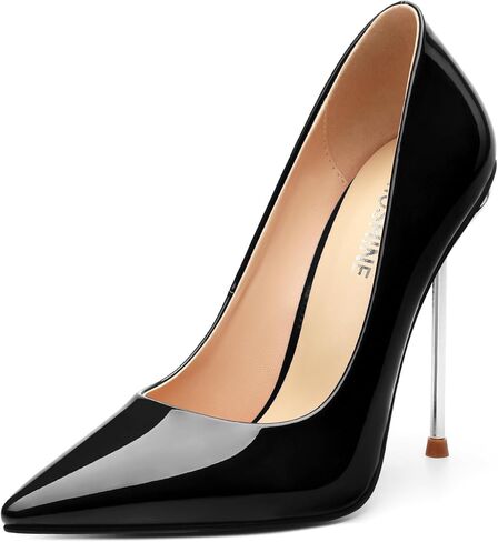 High Heels Pumps for Women Stiletto Patent Pointed Closed Toe Slip on Sexy Classic Wedding Dressy Shoes in Kuwait