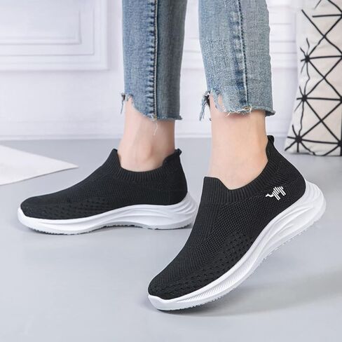 AngryMonkey أحذية رياضية نسائية قابلة للتنفس لتقويم العظام سهلة الارتداء، أحذية مشي شبكية خفيفة وسادة لمرضى السكري سهلة الارتداء in Kuwait