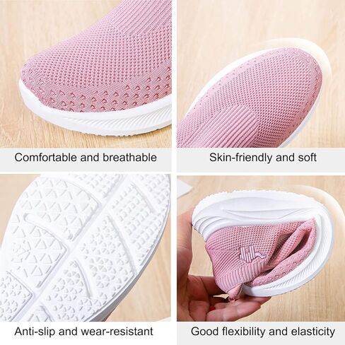 AngryMonkey أحذية رياضية نسائية قابلة للتنفس لتقويم العظام سهلة الارتداء، أحذية مشي شبكية خفيفة وسادة لمرضى السكري سهلة الارتداء in Kuwait