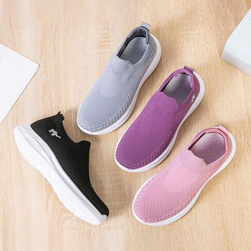 AngryMonkey أحذية رياضية نسائية قابلة للتنفس لتقويم العظام سهلة الارتداء، أحذية مشي شبكية خفيفة وسادة لمرضى السكري سهلة الارتداء in Kuwait