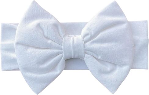 Baby Girl Headbands-Infant Toddler Cotton Handmade Hairbands with Big Bows Child Hair Accessories (Orange, 3-36 Month) in Saudi Arabia