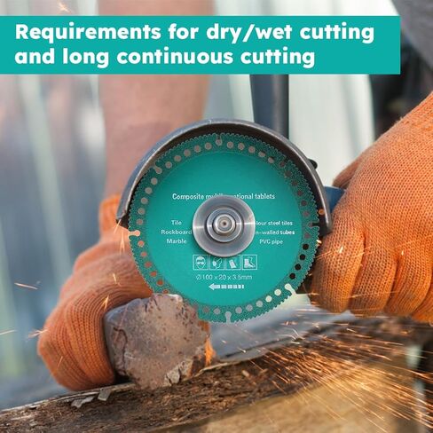 ‎Indestructible Disc for Grinder, 5Pcs 4 Inch Indestructible Disc 2.0 for Angle Grinder, Cutting Discs for Smooth Cutting, Grinding Materials, Cut Everything in Seconds(Color:Green) in Saudi Arabia