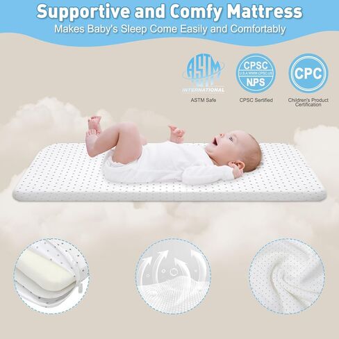 Baby Bedside Bassinet, Baby Bassinet for Newborn, Bedside Crib Sleeper with Storage Basket and 4 Auto-Lock Wheels, Adjustable Height Bassinet Bedside Sleeper for Baby (Navy Blue) in Saudi Arabia